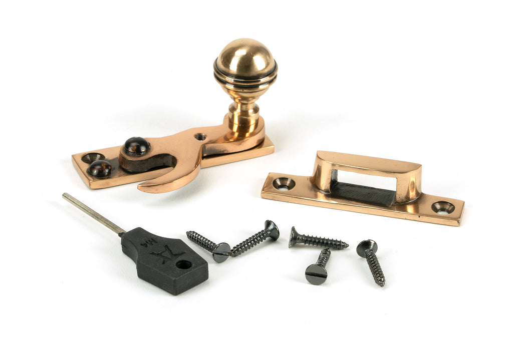 White background image of From The Anvil's Polished Bronze Prestbury Sash Hook Fastener | From The Anvil
