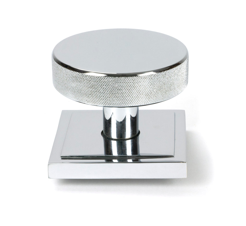 White background image of From The Anvil's Polished Chrome Brompton Centre Door Knob | From The Anvil