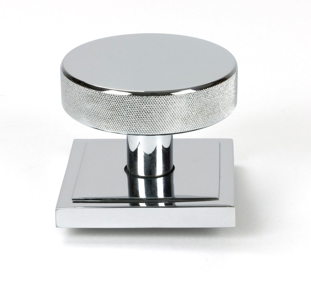 White background image of From The Anvil's Polished Chrome Brompton Centre Door Knob | From The Anvil