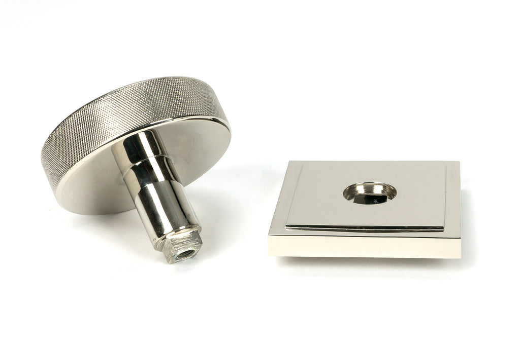 White background image of From The Anvil's Polished Nickel Brompton Centre Door Knob | From The Anvil