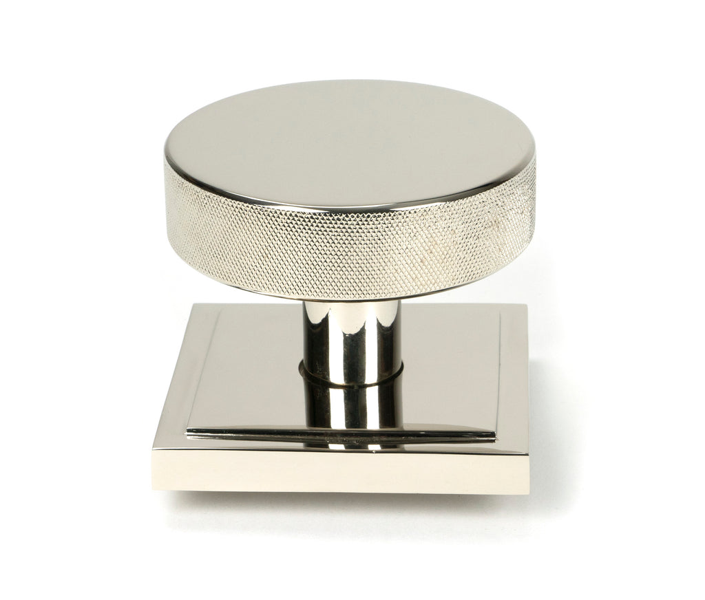 White background image of From The Anvil's Polished Nickel Brompton Centre Door Knob | From The Anvil