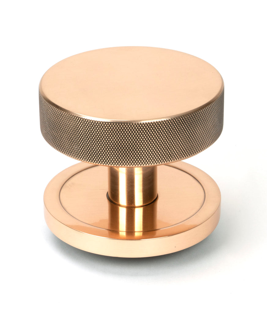 White background image of From The Anvil's Polished Bronze Brompton Centre Door Knob | From The Anvil