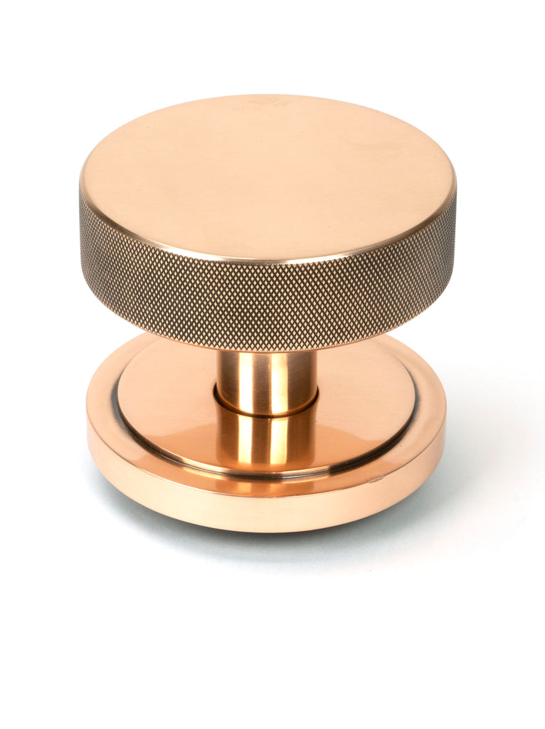 White background image of From The Anvil's Polished Bronze Brompton Centre Door Knob | From The Anvil