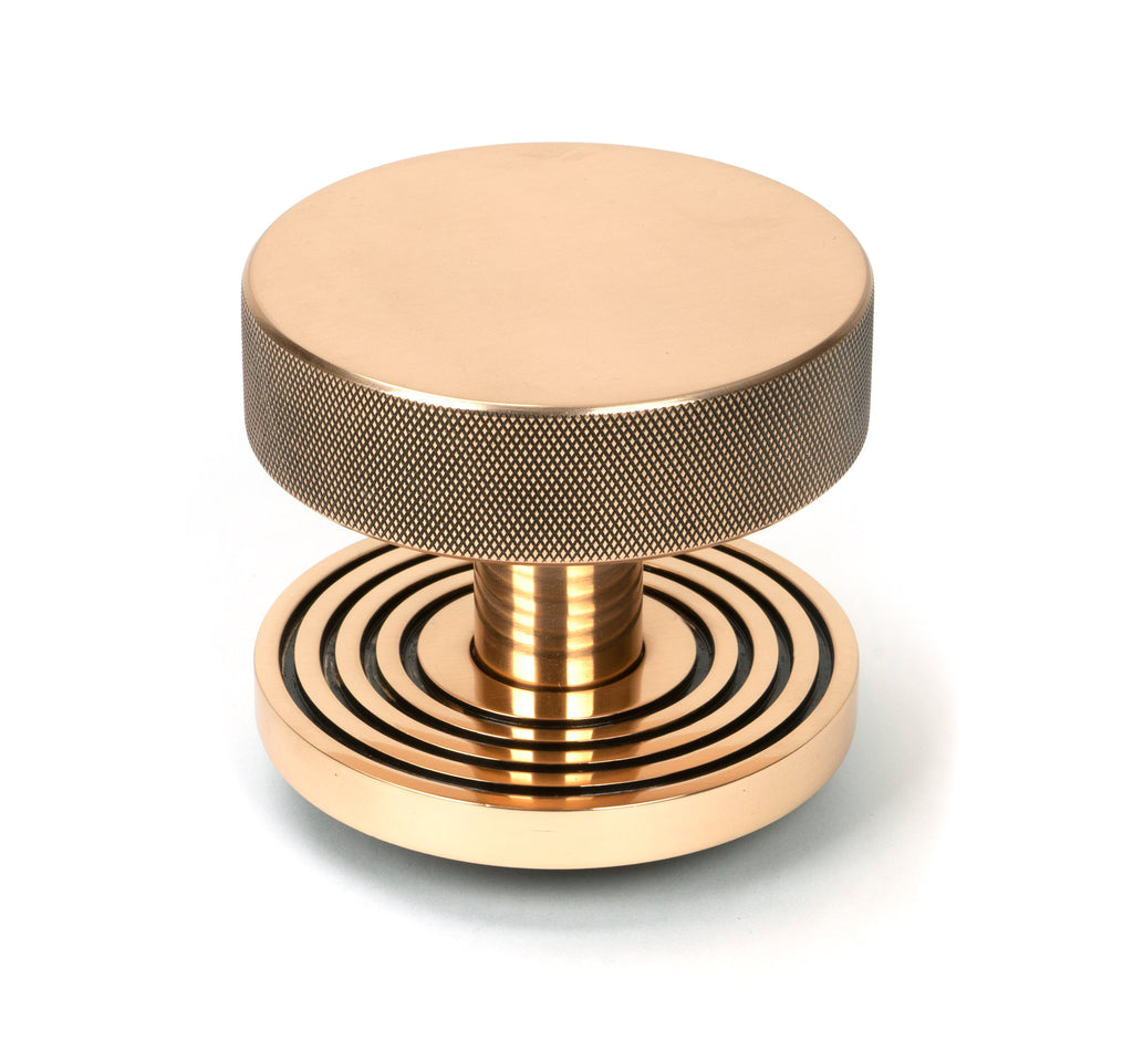 White background image of From The Anvil's Polished Bronze Brompton Centre Door Knob | From The Anvil