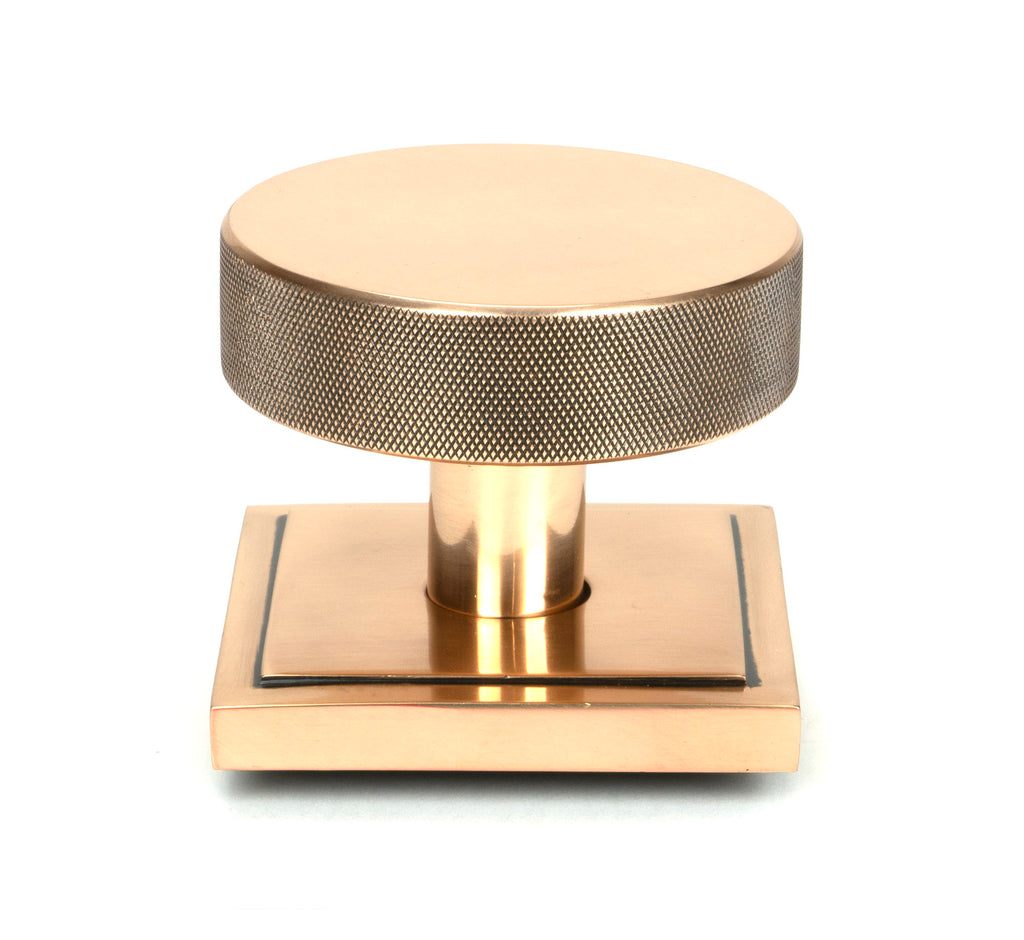 White background image of From The Anvil's Polished Bronze Brompton Centre Door Knob | From The Anvil