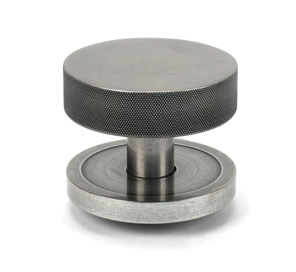 White background image of From The Anvil's Pewter Brompton Centre Door Knob | From The Anvil