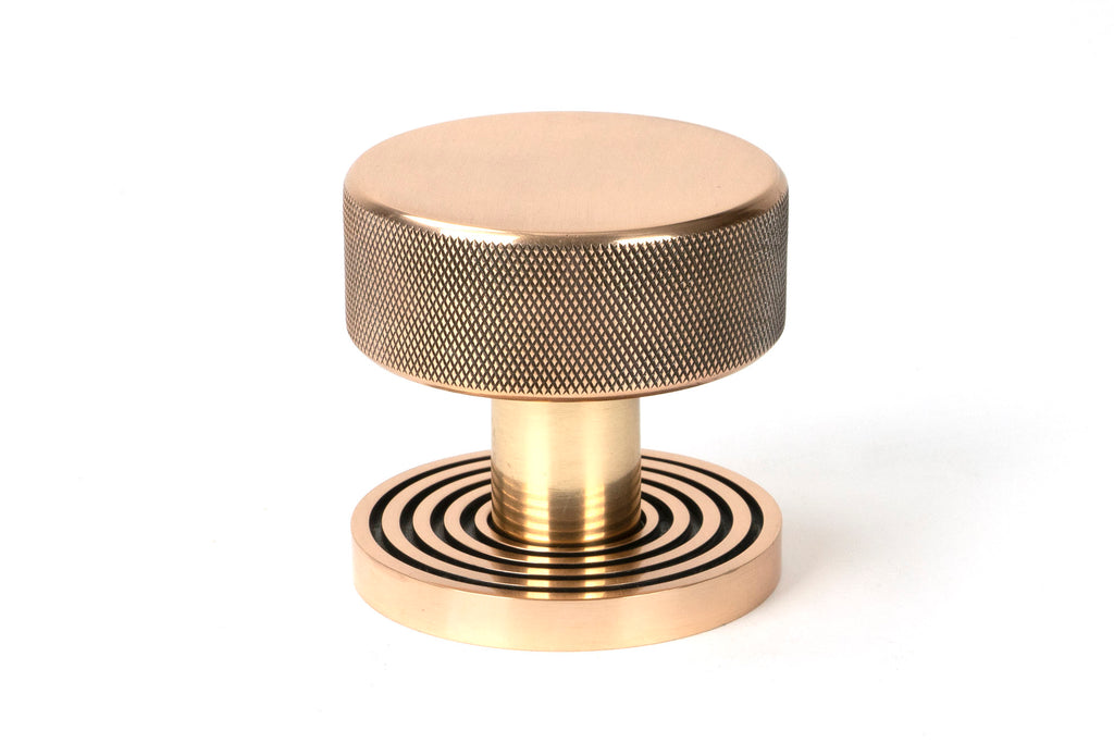 White background image of From The Anvil's Polished Bronze Brompton Mortice/Rim Knob Set | From The Anvil