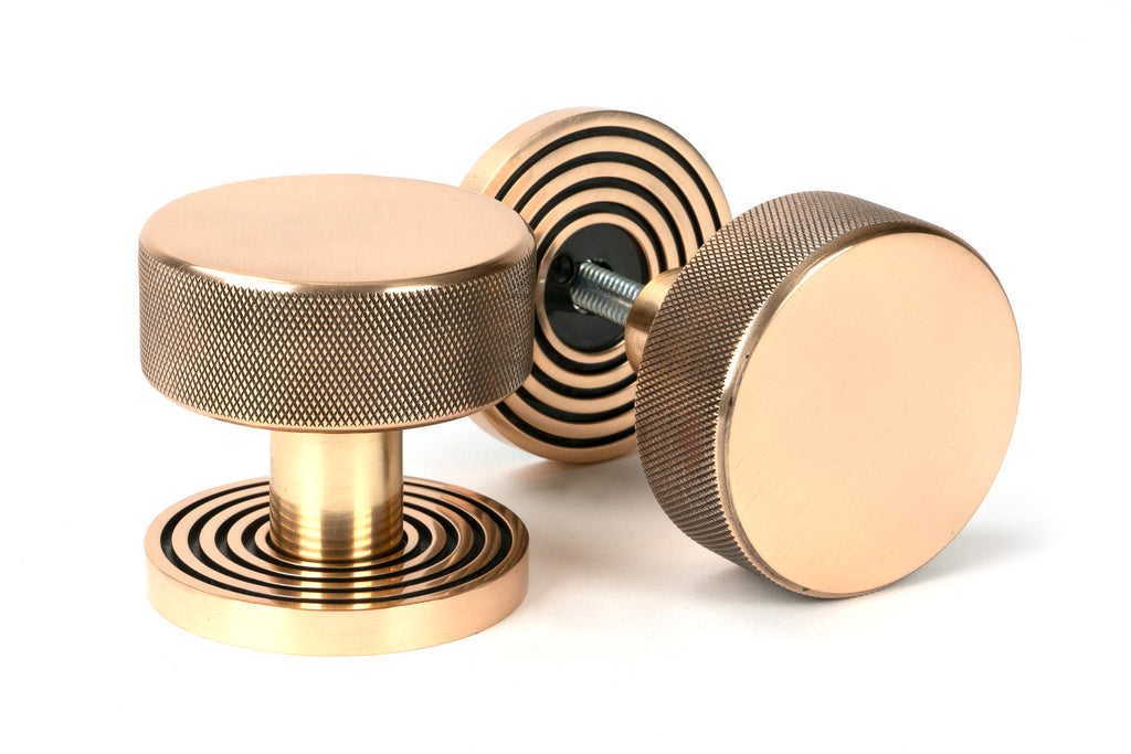 From The Anvil's Polished Bronze Brompton Mortice/Rim Knob Set