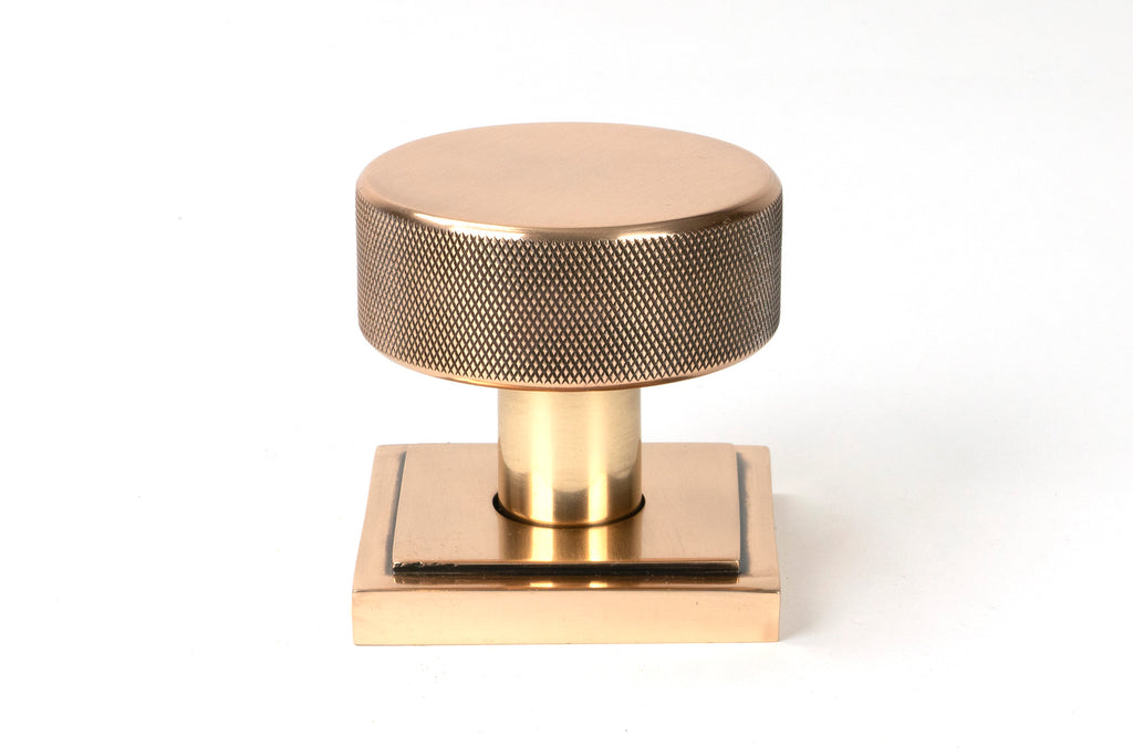White background image of From The Anvil's Polished Bronze Brompton Mortice/Rim Knob Set | From The Anvil