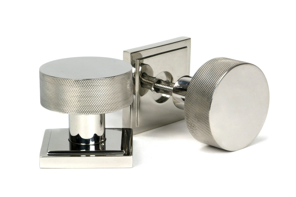 White background image of From The Anvil's Polished Marine Stainless Steel Brompton Mortice/Rim Knob Set | From The Anvil