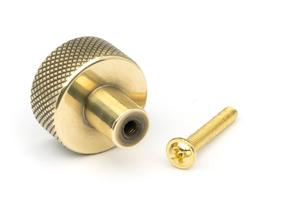 White background image of From The Anvil's Aged Brass 25mm Brompton Cabinet Knob | From The Anvil