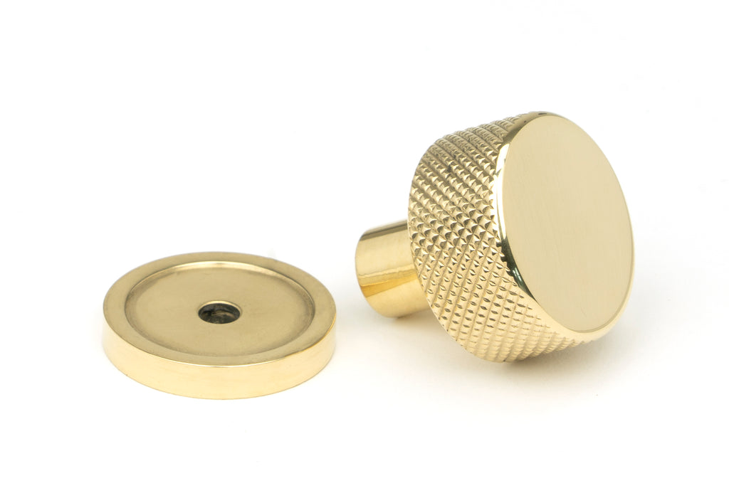 White background image of From The Anvil's Polished Brass 25mm Brompton Cabinet Knob | From The Anvil