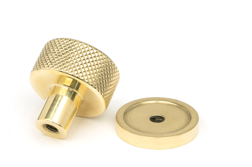 White background image of From The Anvil's Polished Brass 25mm Brompton Cabinet Knob | From The Anvil