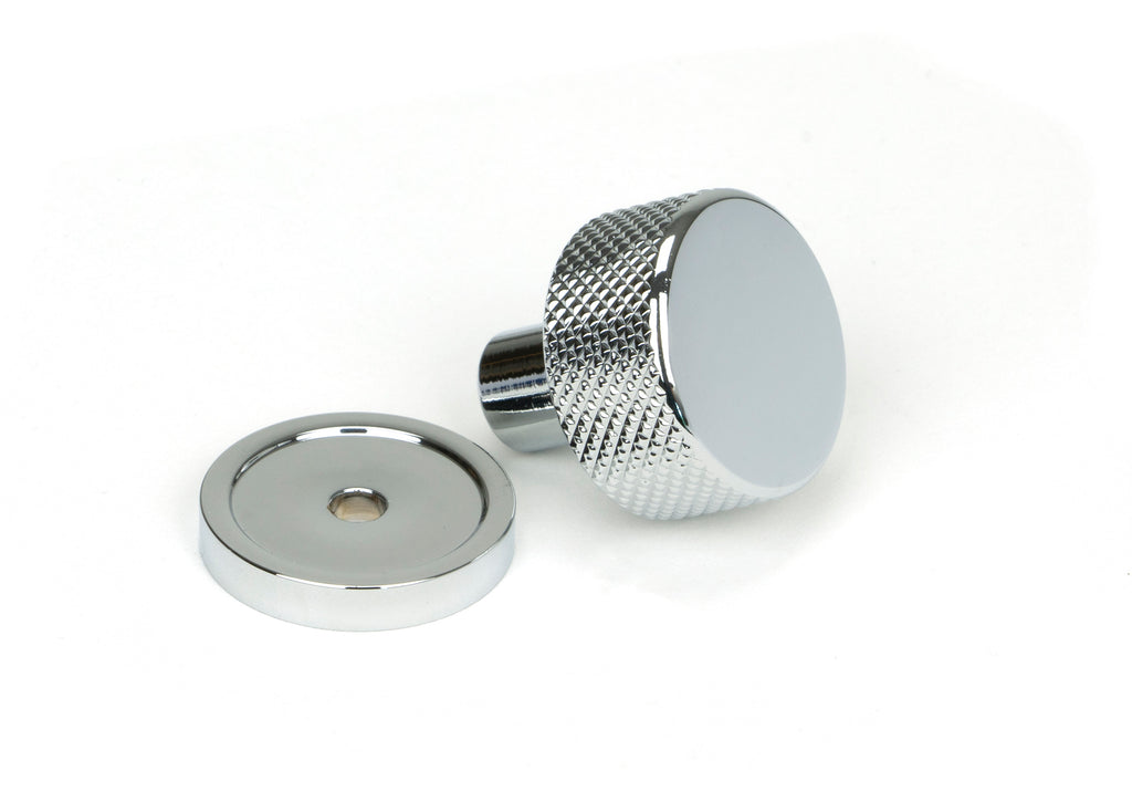 White background image of From The Anvil's Polished Chrome 25mm Brompton Cabinet Knob | From The Anvil