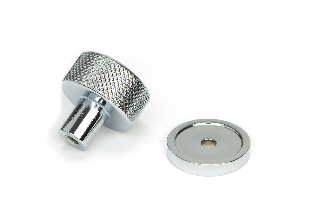 White background image of From The Anvil's Polished Chrome 25mm Brompton Cabinet Knob | From The Anvil