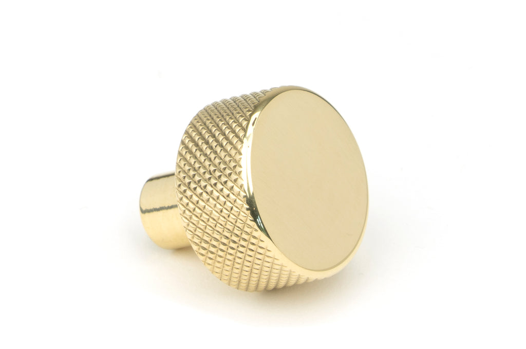 White background image of From The Anvil's Polished Brass 25mm Brompton Cabinet Knob | From The Anvil