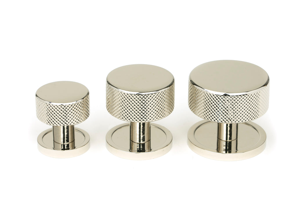White background image of From The Anvil's Polished Nickel 25mm Brompton Cabinet Knob | From The Anvil