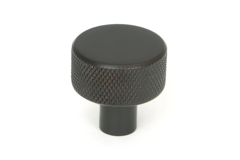 White background image of From The Anvil's Aged Bronze 25mm Brompton Cabinet Knob | From The Anvil