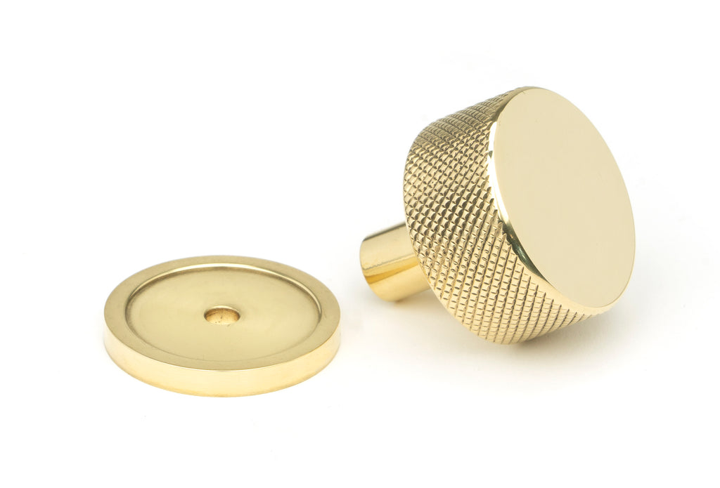 White background image of From The Anvil's Polished Brass 32mm Brompton Cabinet Knob | From The Anvil