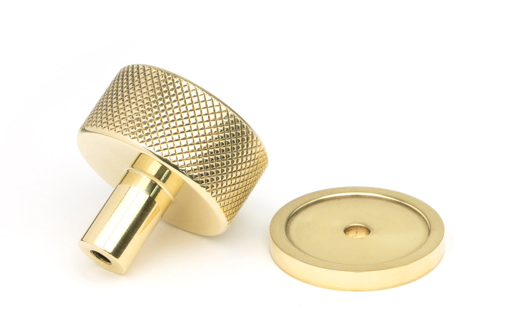 White background image of From The Anvil's Polished Brass 32mm Brompton Cabinet Knob | From The Anvil