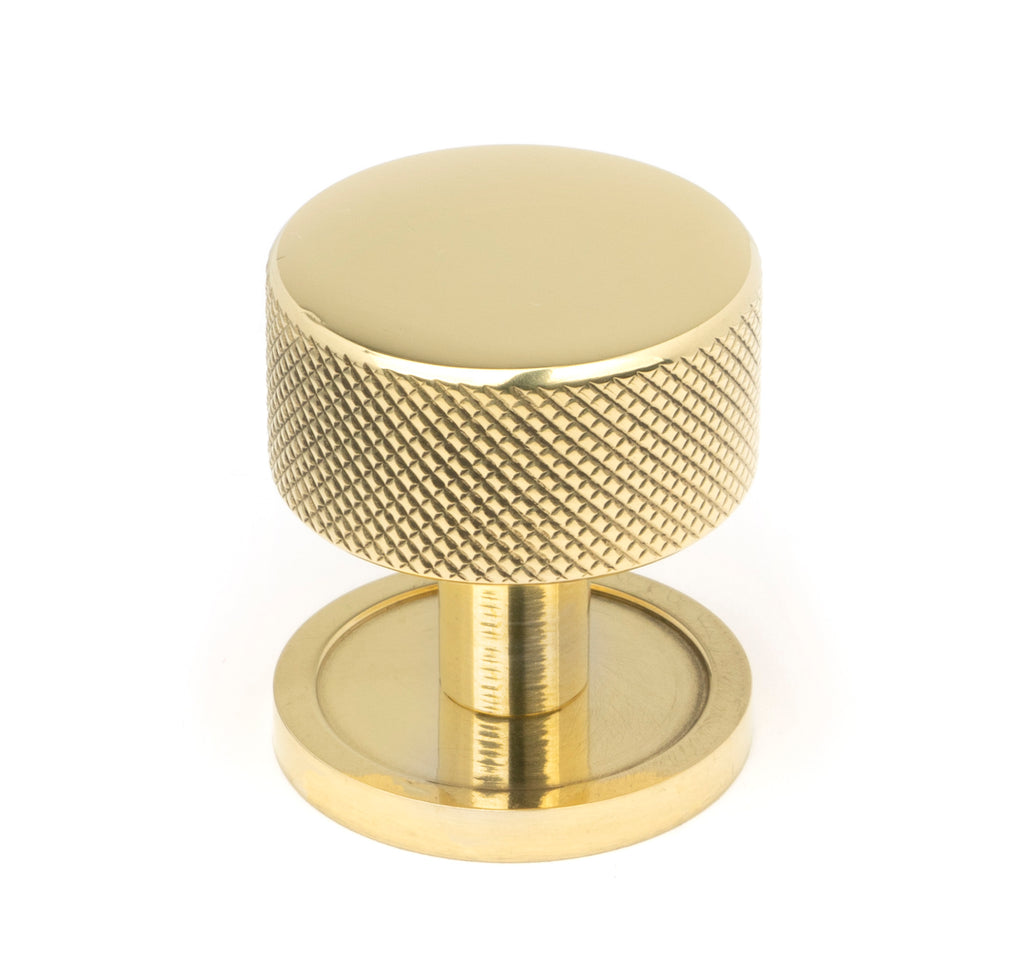 White background image of From The Anvil's Polished Brass 32mm Brompton Cabinet Knob | From The Anvil