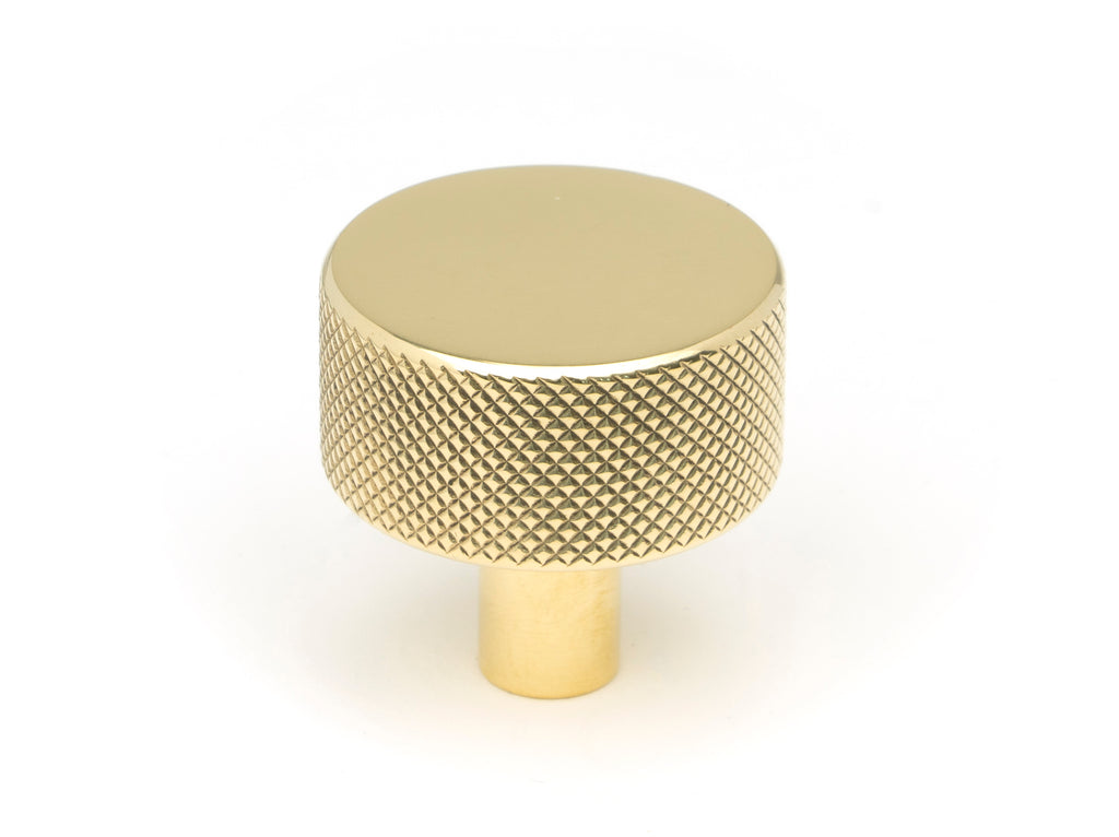 White background image of From The Anvil's Polished Brass 32mm Brompton Cabinet Knob | From The Anvil