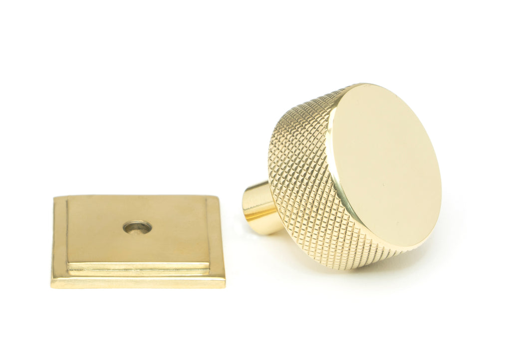 White background image of From The Anvil's Polished Brass 32mm Brompton Cabinet Knob | From The Anvil