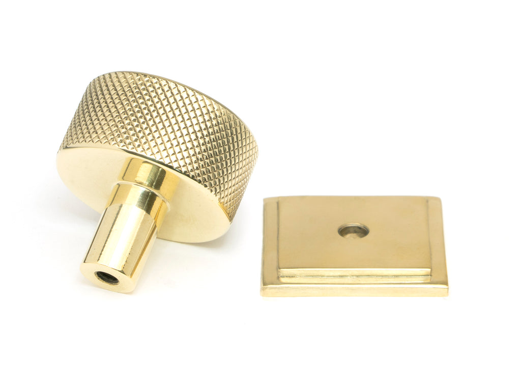 White background image of From The Anvil's Polished Brass 32mm Brompton Cabinet Knob | From The Anvil