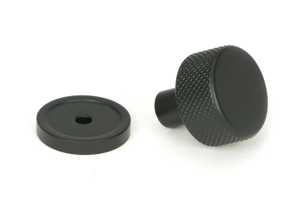 White background image of From The Anvil's Matt Black 25mm Brompton Cabinet Knob | From The Anvil