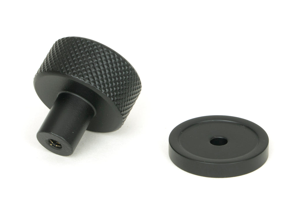 White background image of From The Anvil's Matt Black 25mm Brompton Cabinet Knob | From The Anvil