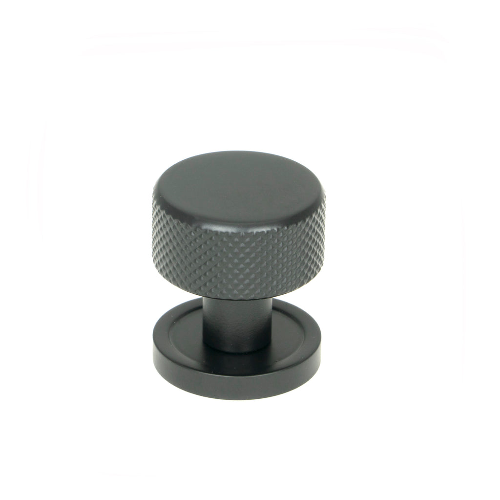 White background image of From The Anvil's Matt Black 25mm Brompton Cabinet Knob | From The Anvil