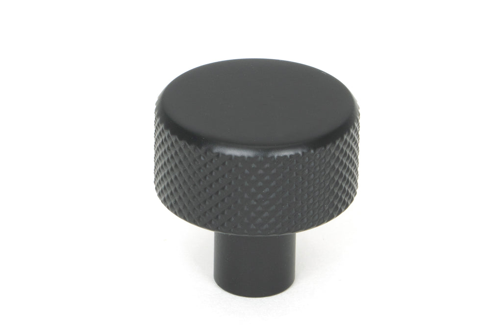 White background image of From The Anvil's Matt Black 25mm Brompton Cabinet Knob | From The Anvil