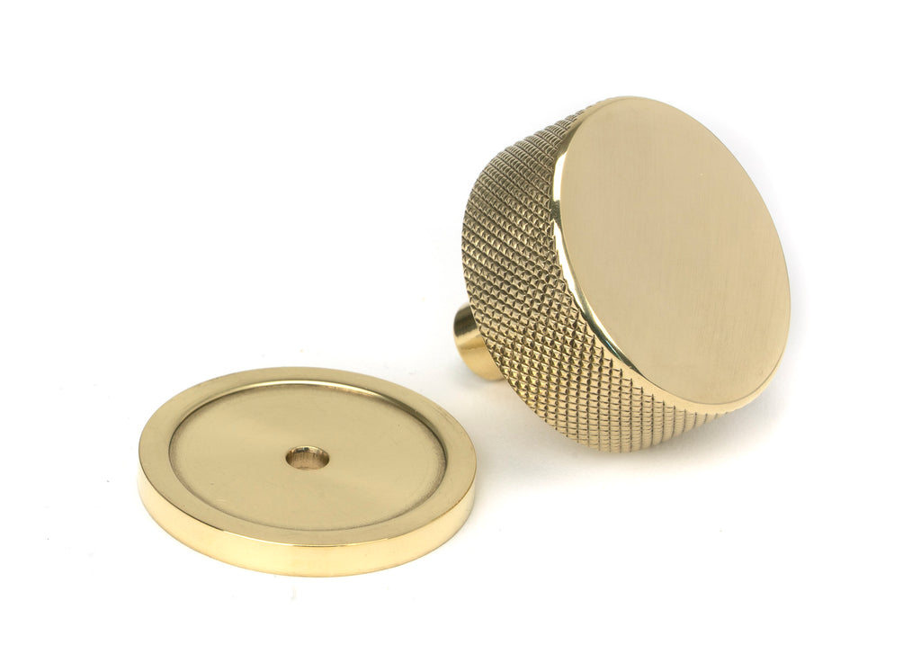 White background image of From The Anvil's Polished Brass 38mm Brompton Cabinet Knob | From The Anvil