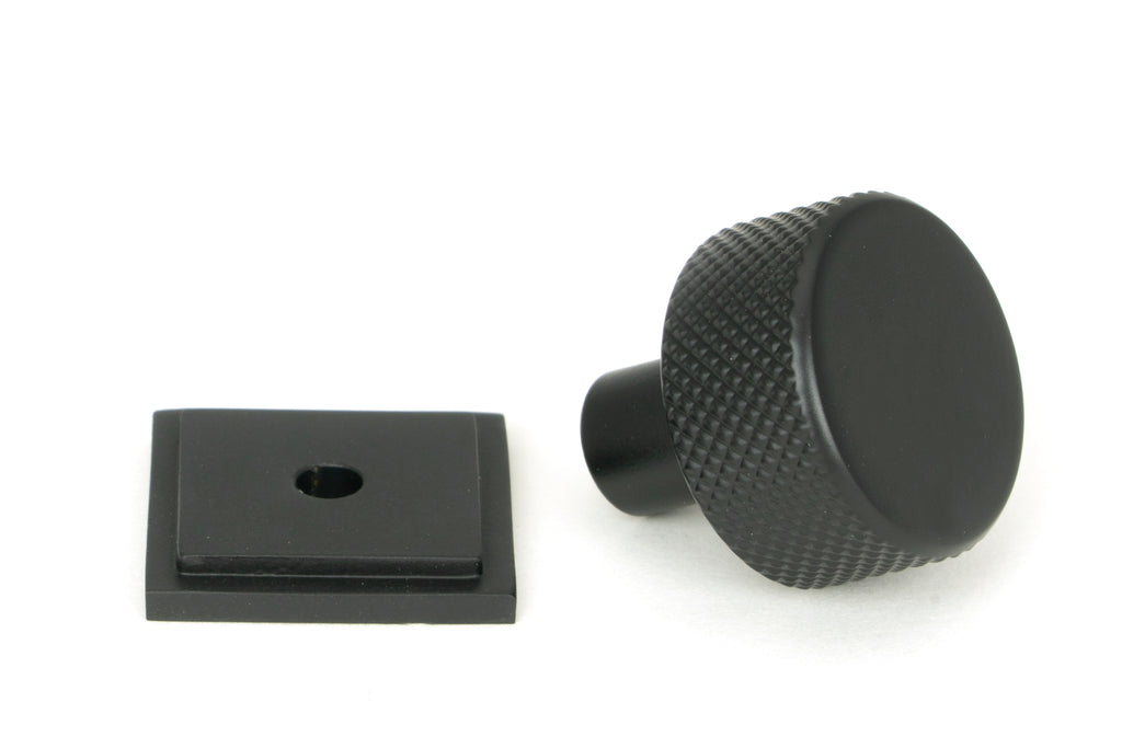 White background image of From The Anvil's Matt Black 25mm Brompton Cabinet Knob | From The Anvil