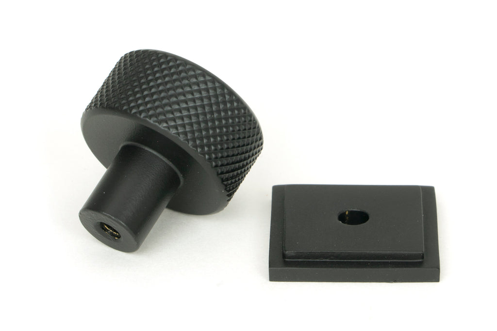 White background image of From The Anvil's Matt Black 25mm Brompton Cabinet Knob | From The Anvil