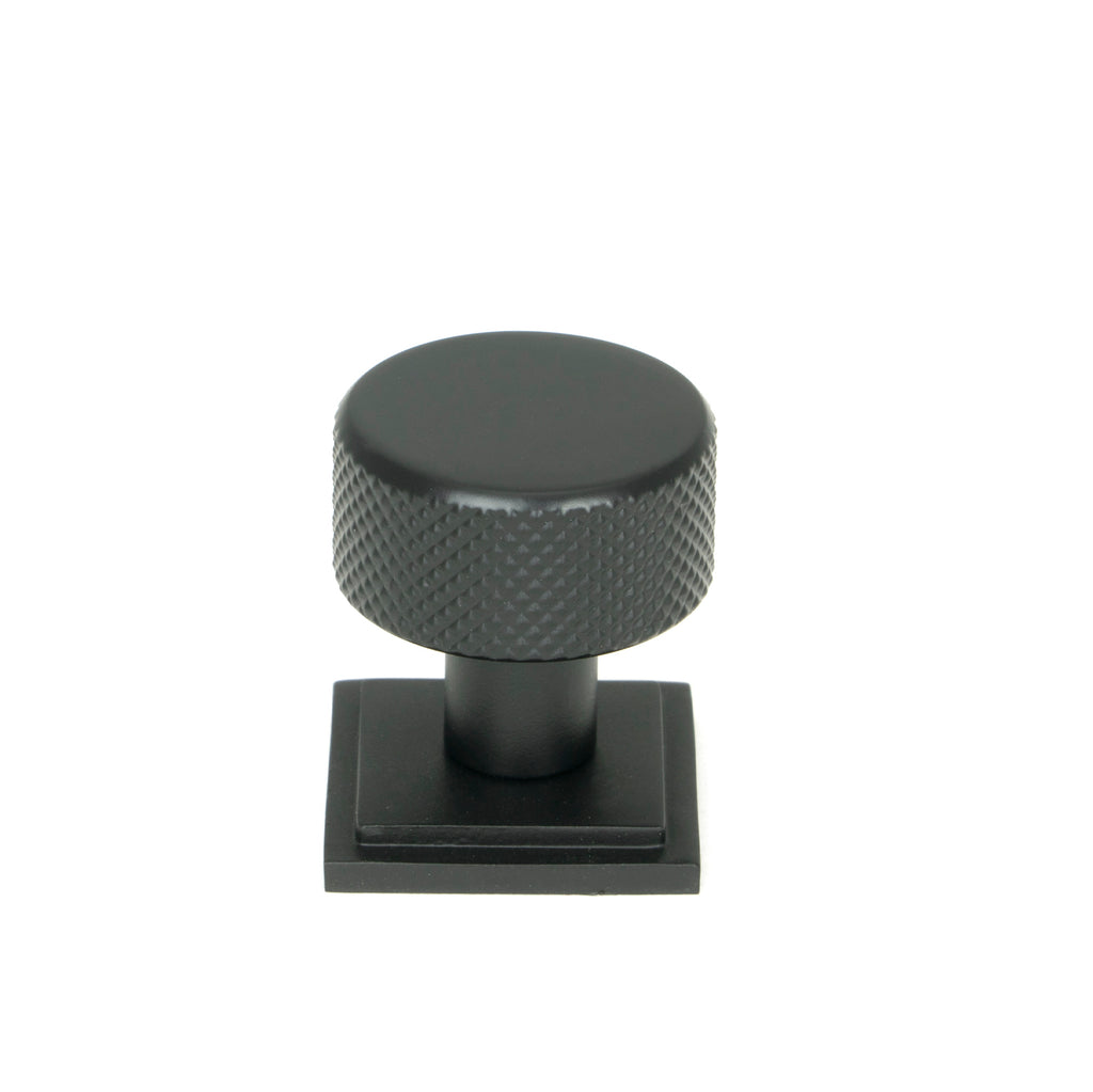 White background image of From The Anvil's Matt Black 25mm Brompton Cabinet Knob | From The Anvil