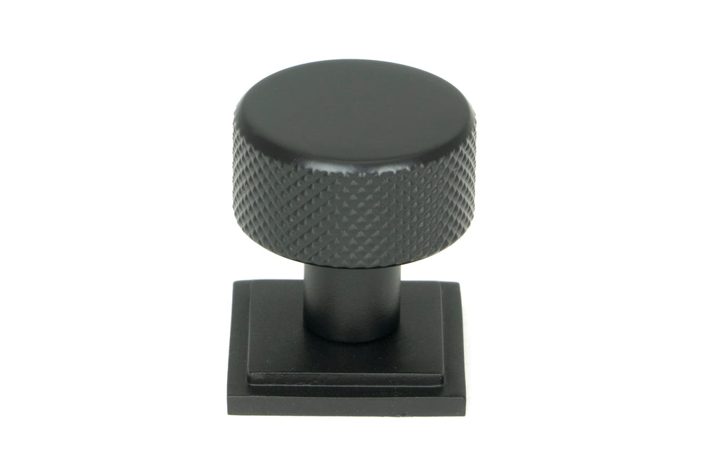 White background image of From The Anvil's Matt Black 25mm Brompton Cabinet Knob | From The Anvil