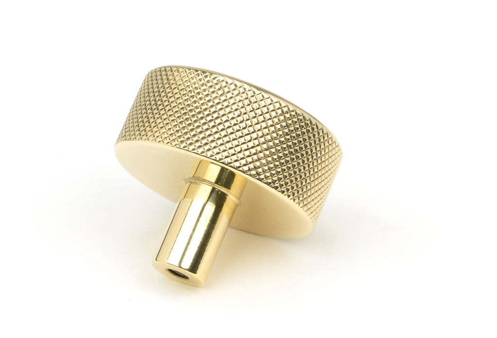 White background image of From The Anvil's Polished Brass 38mm Brompton Cabinet Knob | From The Anvil