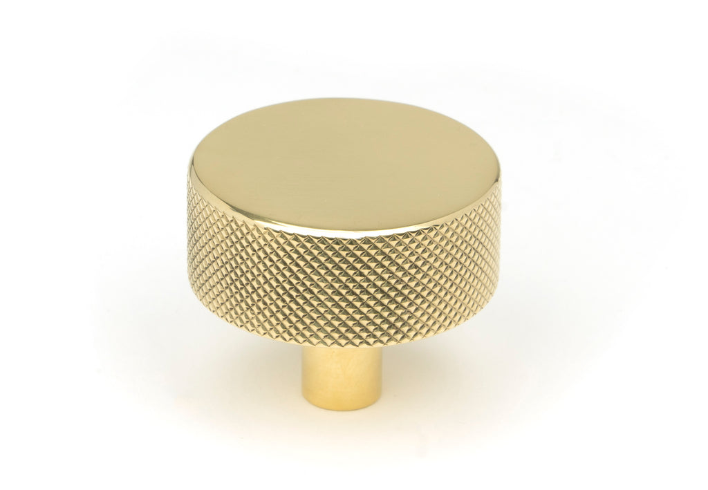 White background image of From The Anvil's Polished Brass 38mm Brompton Cabinet Knob | From The Anvil