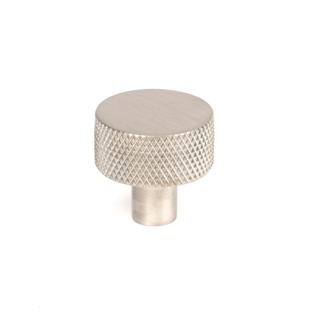 White background image of From The Anvil's Satin Stainless Steel 25mm Brompton Cabinet Knob | From The Anvil