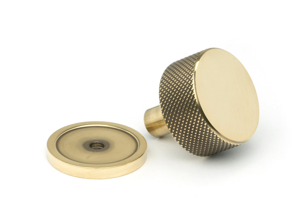 White background image of From The Anvil's Aged Brass 32mm Brompton Cabinet Knob | From The Anvil