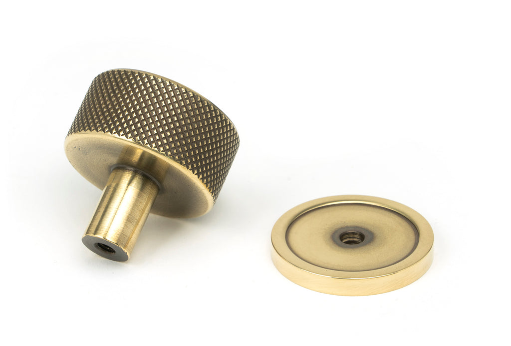 White background image of From The Anvil's Aged Brass 32mm Brompton Cabinet Knob | From The Anvil