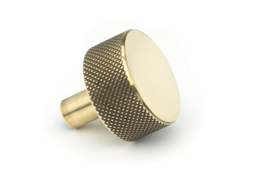 White background image of From The Anvil's Aged Brass 32mm Brompton Cabinet Knob | From The Anvil