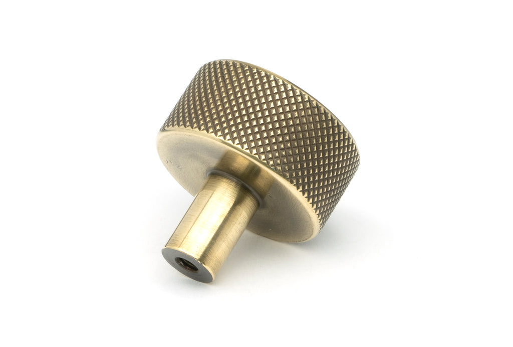 White background image of From The Anvil's Aged Brass 32mm Brompton Cabinet Knob | From The Anvil