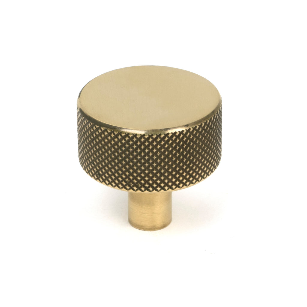 White background image of From The Anvil's Aged Brass 32mm Brompton Cabinet Knob | From The Anvil