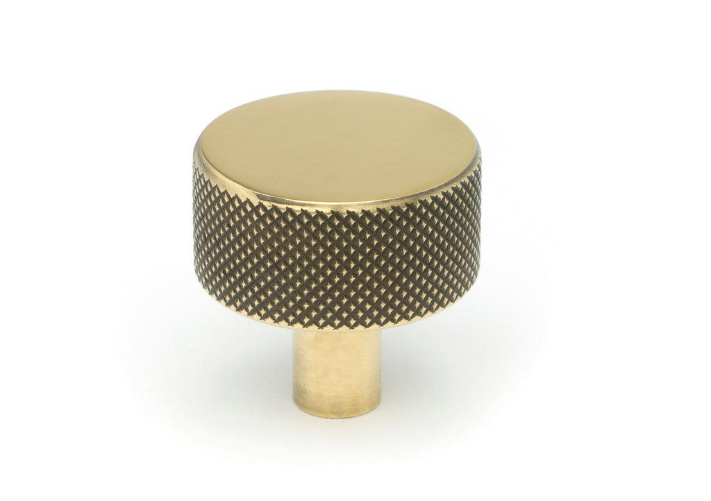 White background image of From The Anvil's Aged Brass 32mm Brompton Cabinet Knob | From The Anvil