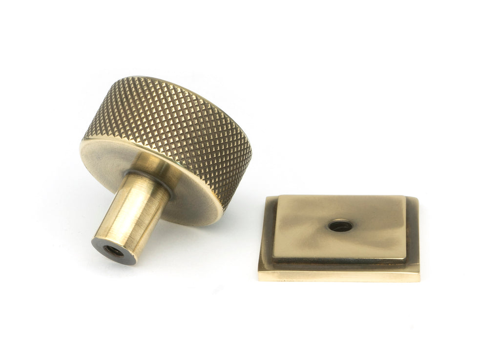 White background image of From The Anvil's Aged Brass 32mm Brompton Cabinet Knob | From The Anvil