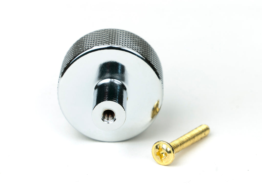 White background image of From The Anvil's Polished Chrome 32mm Brompton Cabinet Knob | From The Anvil