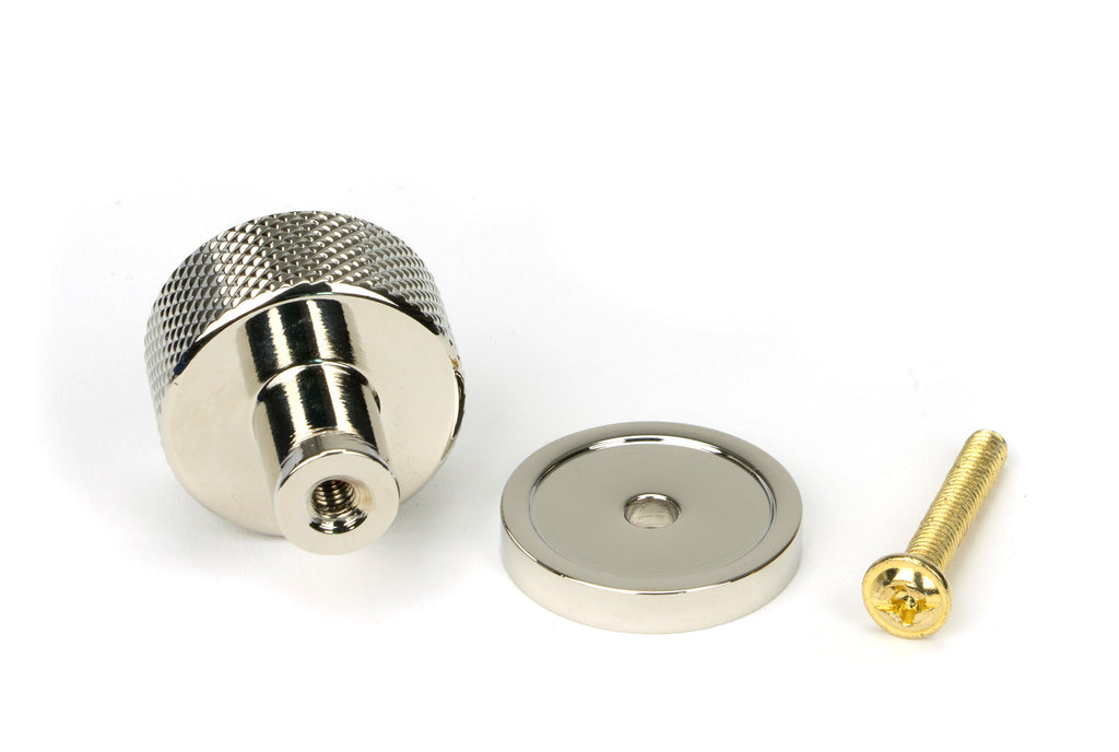 White background image of From The Anvil's Polished Nickel 32mm Brompton Cabinet Knob | From The Anvil