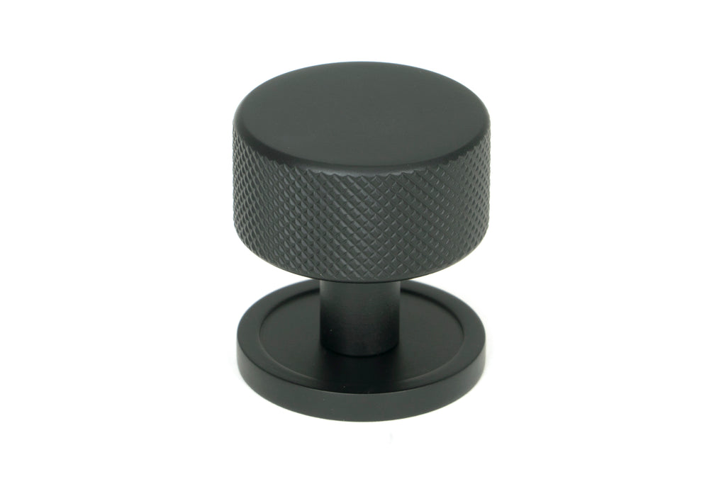 White background image of From The Anvil's Matt Black 32mm Brompton Cabinet Knob | From The Anvil